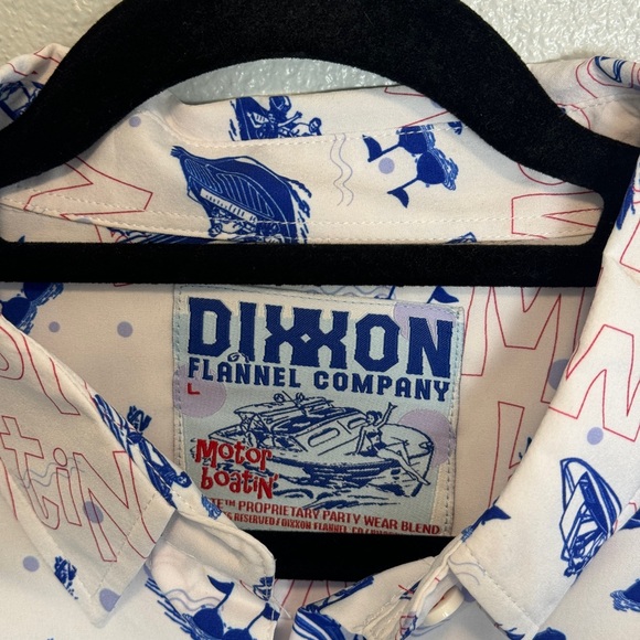 DIXXON White and Blue Men's Shirt - Picture 2 of 3